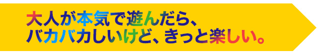 大人が本気で遊んだら、バカバカしいけど、きっと楽しい。